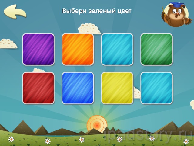 Дошкольное обучение - изучаем цвета на iPad