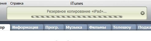 как сделать резервную копию iPad