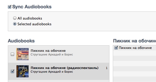 Аудиокниги iPad