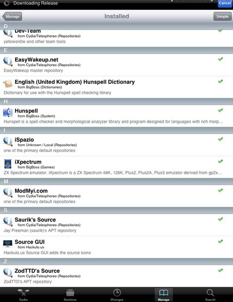 Как обновить программу на Cydia