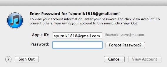 Изменить данные учетной записи в iTunes