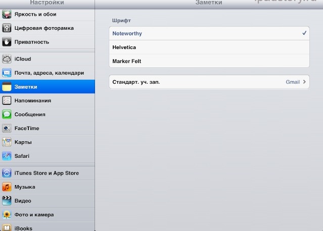 Заметки на iPad