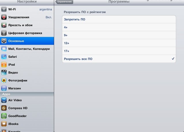 пароль на iPad