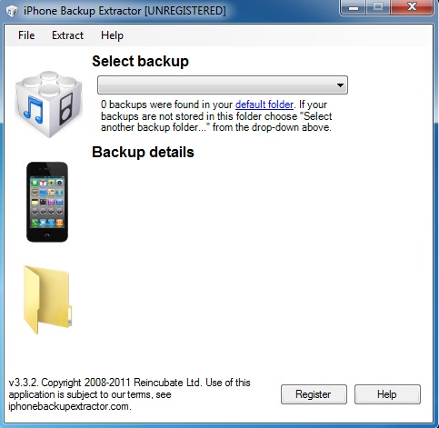 iPhone backup extractor