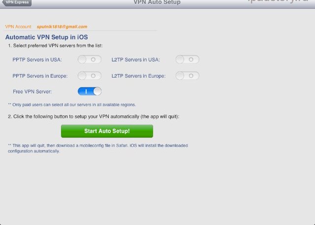 VPN Express установка на iPad