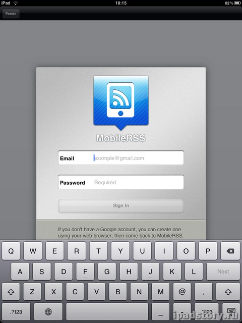 Чтение RSS на iPad