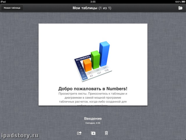 numbers ipad