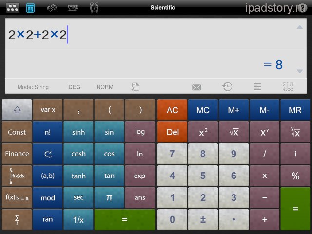 Калькулятор на iPad