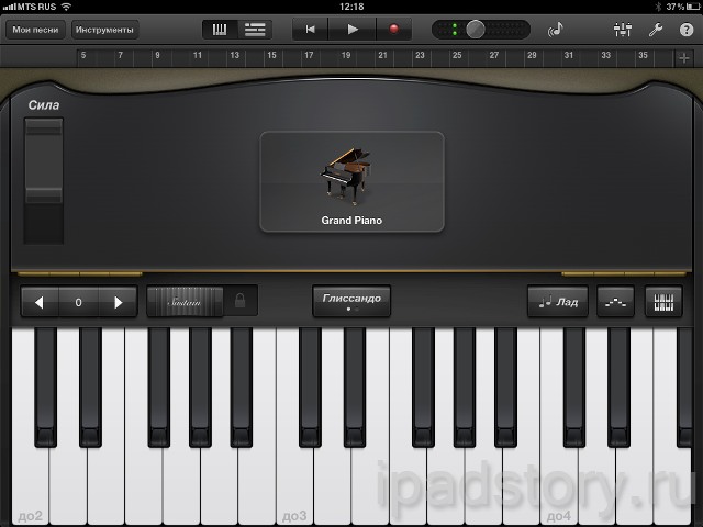 Обзор GarageBand на iPad
