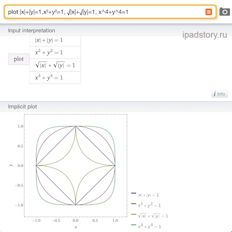Wolfram Alpha на iPad