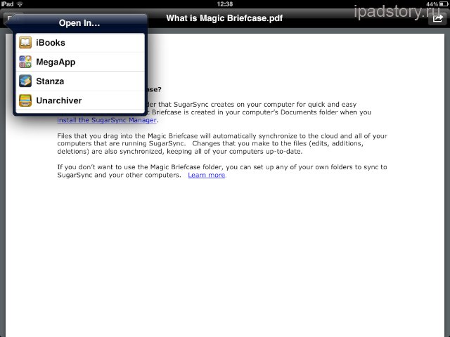 SugarSync iPad